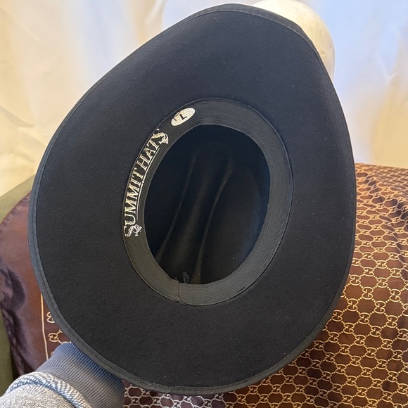 Stylish Black Western Cowboy Hat with Silver Accent main image 6